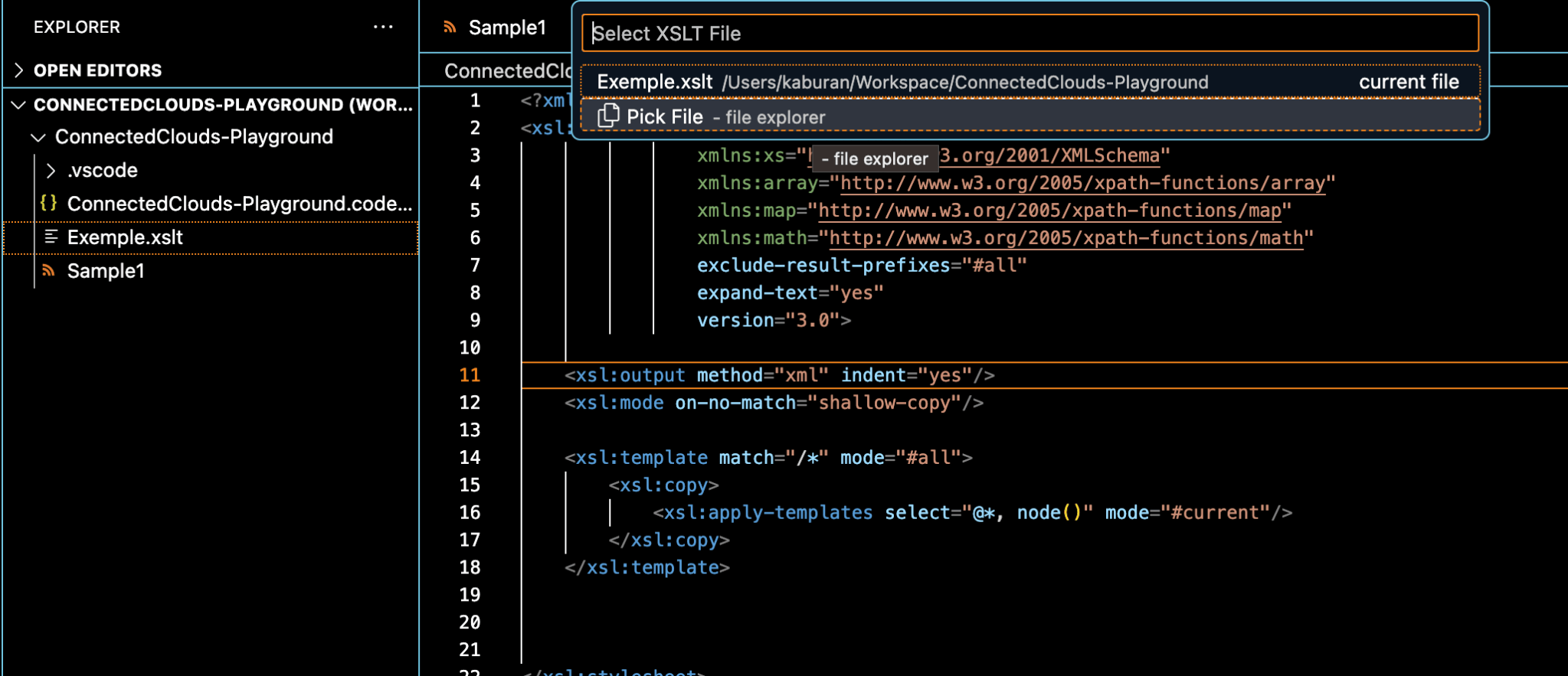Running XSLT on VS Code – The Connected Clouds